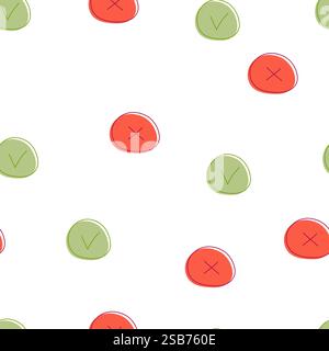 A white background filled with numerous red circles of various sizes. Stock Vector