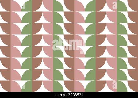 Colorful geometric pattern with curved shapes creating an abstract design Stock Vector