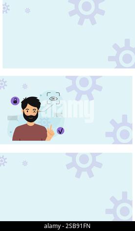 Woman Using Voice Recognition Technology Stock Vector