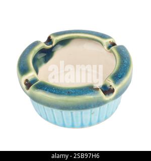 Ceramic ashtray isolated on white background. Stock Photo
