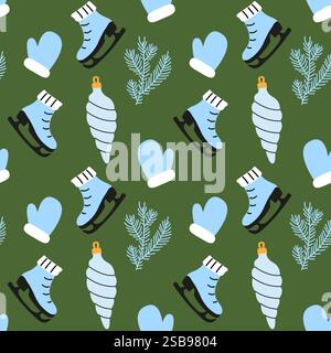 Festive winter landscape featuring cars, houses, and snowmen with Christmas trees on rooftops Stock Vector