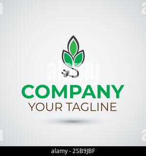 Eco energy logo design icon template Stock Vector