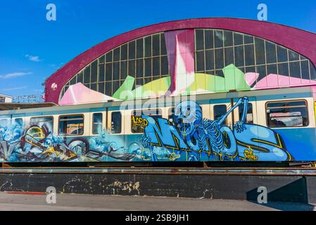 linz, austria, 01 feb 2025. danube cruise ship crucestar in the harbour ...