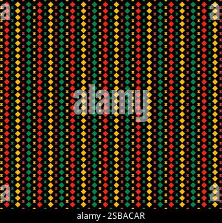 Abstract Geometric Kwanzaa Pattern Background Stock Vector