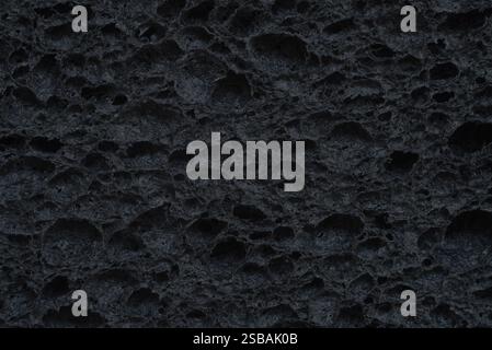 abstract sponge background black porous foam design element Stock Photo