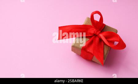 Gift box with red bow Stock Photo