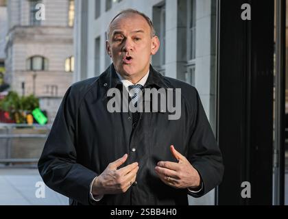 London, UK. 02nd Feb, 2025. Sir Ed Davey, Leader of the Liberal Democrats, is seen outside the BBC on the Sunday morning media round. Credit: Imageplotter/Alamy Live News Stock Photo