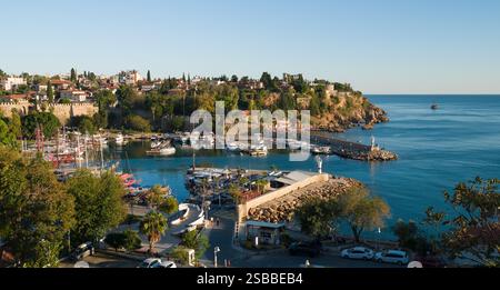 A beautiful day in Kaleici harbour. Kaleici area is one of Turkey's popular tourist resorts. Antalya city centre. Turkey country Stock Photo