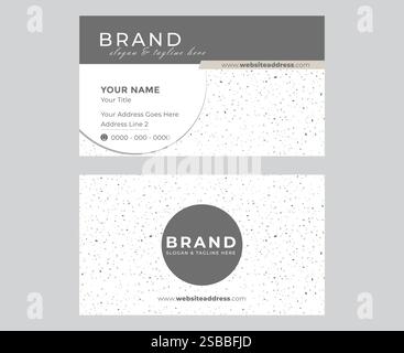 Terrazzo Light Elegant Minimalist Business Card Design Stock Vector