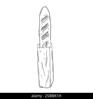 French baguette icon. Outline french baguette vector icon for web design isolated Stock Vector
