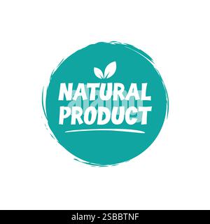 Natural product label stamp vector Stock Vector