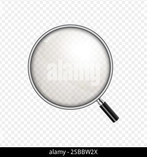 Magnifying Glass, With Gradient Mesh, Isolated on Transparent Background, With Gradient Mesh, Vector Illustration Stock Vector