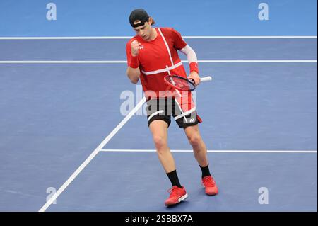 Zizou Bergs of Belgium pictured in action during the European Open ATP ...