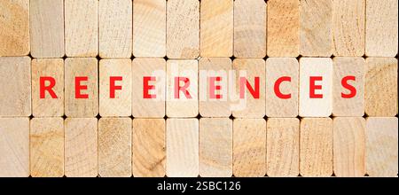 References or reference symbol. Concept word References on beautiful ...
