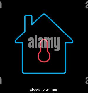 House vector on black background icon with keyhole. Home safety lock with keyhole symbol. Security sign. Graph symbol for your web site design, logo, Stock Vector