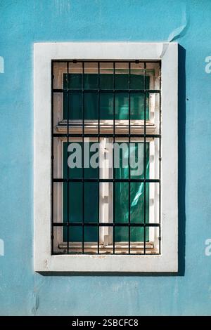 an old window with the metal bars Stock Photo - Alamy