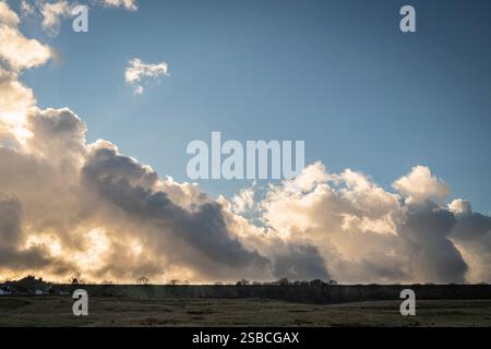 A HDR image of winter cloud formations above Yorkshire, England. 30 January 2025 Stock Photo