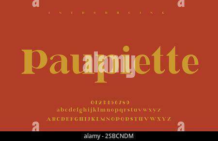 Elegant Font, Serif Typeface, Sans Serif, Modern Typography, Classic Lettering, Handwritten Font, Display Font, Script Typeface, Uppercase Letters, Stock Vector