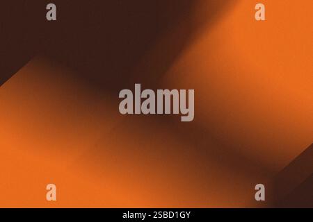 Abstract background with smooth transition from dark brown to orange color. Color gradient ombre. Rough, grainy effect. Stock Photo