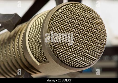 Professional studio microphone in a close up Stock Photo