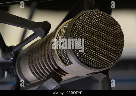 Close up of professional microphone in a studio Stock Photo