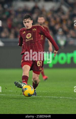 Olimpico Stadium, Rome, Italy - Niccolo Pisilli of AS Roma under ...