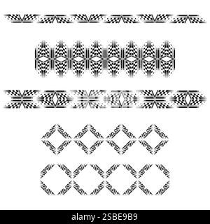 Checkered flag racing patterns Stock Vector