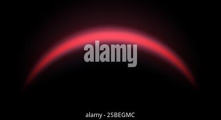 Red magic arch with glowing particles, sunlight lens flare. Neon ...