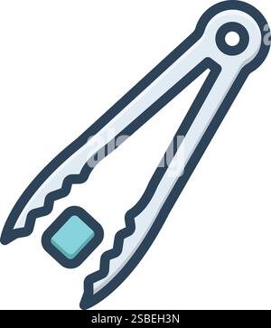 Icon for tongs, pincer Stock Vector