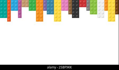 A vibrant and colorful display of various blocks in multiple colors, ideal for enhancing creative play Stock Vector