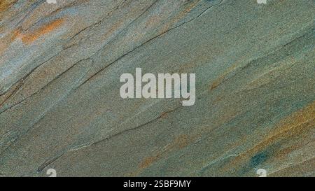 Abstract Green and Orange Textured Background with Glossy Paint Strokes Stock Photo