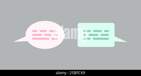 Diverse speech balloons: language and expression diversity concept Stock Vector
