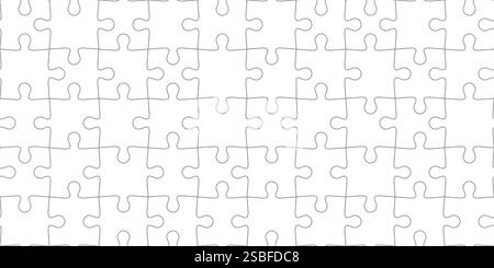 Jigsaw puzzle seamless background pattern, games concept Stock Vector