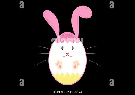 Happy Easter.Set of Easter eggs with different textures on a white background.Spring holiday. Illustration isolated. Happy easter eggs. Stock Photo