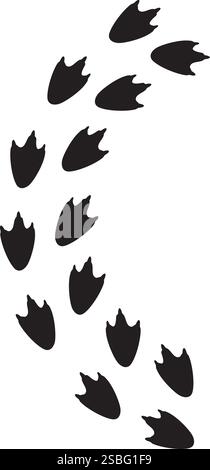 Penguin Footprints (Feet Tracks). Vector Illustration. Stock Vector