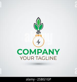 Eco energy logo design template Stock Vector