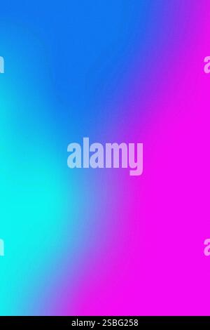 Colorful blue pink abstract illustration. Gradient vibrant background. Noise gradient texture. Beautiful wave line. Stock Photo