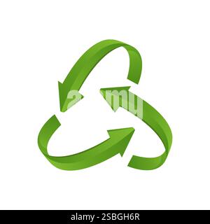 Recycle eco symbol vector illustration isolated on white background Stock Vector