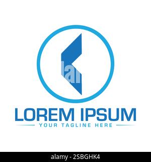 K Letter Logo Design, Unique K Logo Design Stock Vector