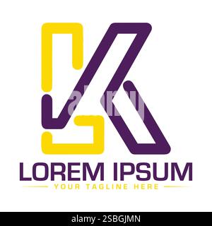 K Letter Logo Design, Unique K Logo Design Stock Vector