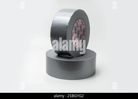 Rolls of Duct Tape isolatad on a white background. Stock Photo