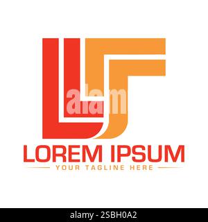 LF Logo Design Stock Vector