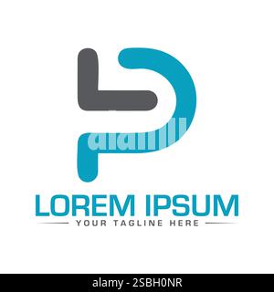 LP Logo Design Stock Vector