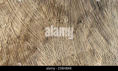 Textured sand shows patterns created by wind and movement in the late afternoon light. Stock Photo