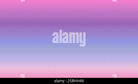 Pixel art gradient pink and purple color. Dithering vector background. Seamless when docking horizontally Stock Vector