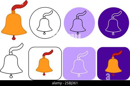 Bell logo Icon in trendy graphic line style isolated . Notification symbol for your web site design, logo, app, UI. Vector illustration, EPS10. Stock Vector