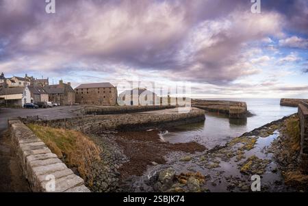 Portsoy harbour and buildings, Moray, Scotland Stock Photo