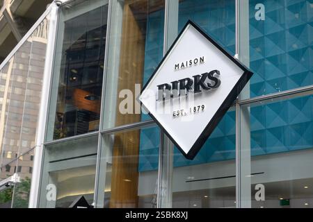 Toronto, ON, Canada – July 29, 2024: View at Birks store sign in Toronto Stock Photo