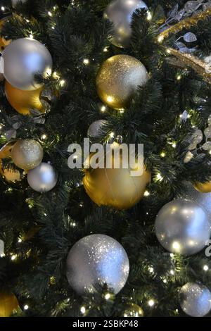 Christmas Tree Ball Ornaments Decoration Stock Photo