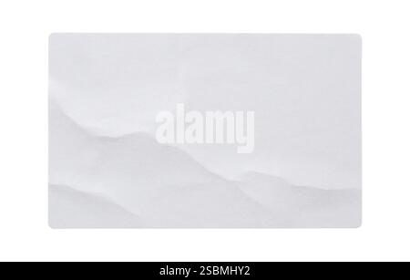 Blank paper sticker label texture isolated on white background Stock Photo